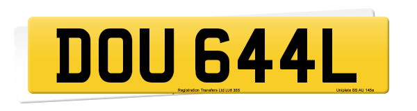 Registration number DOU 644L